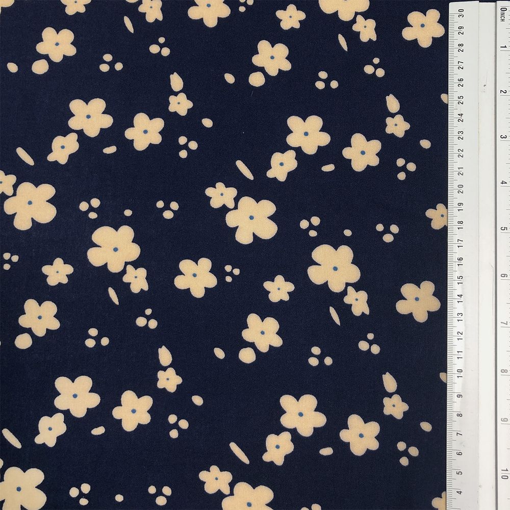 Штапель 110 г/м², шир.145 см, цв.с1 синий, 25м /TOS/