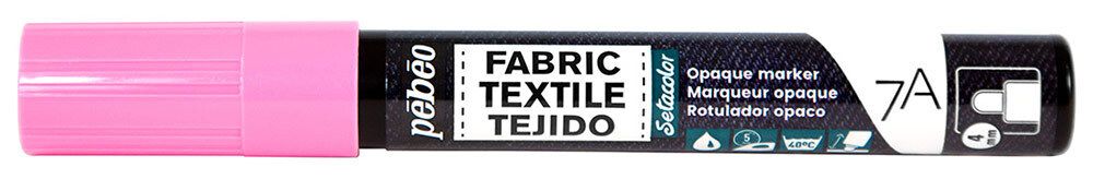 Маркер для темных и светлых тканей 7A Opaque 4 мм, перо круглое, 6 шт, 804405 Розовый, Pebeo