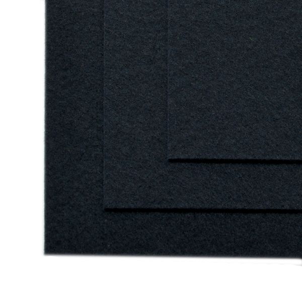 Фетр листовой мягкий 1.0 мм, 20х30 см, 10 шт, цв. 655 иссиня черный