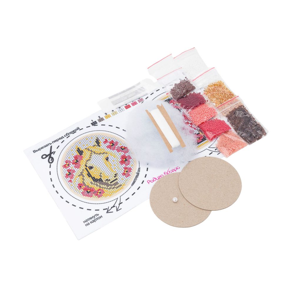 Набор для вышивания бисером Кроше (Радуга бисера) В715, Талисман Жостово 8х8см