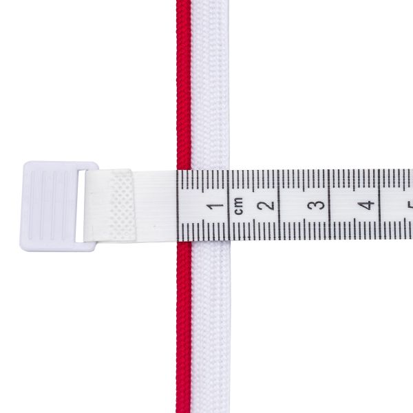 Кант отделочный 10 мм / 91.4 метр, белый/темно- красный, 3AR2731