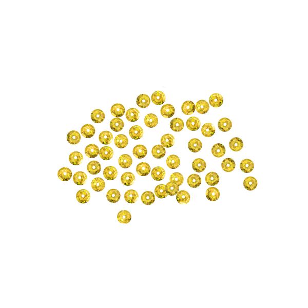 Пайетки граненые 6 мм, упак. 10 гр, Астра, А20 золото голограмма, уп.10 шт