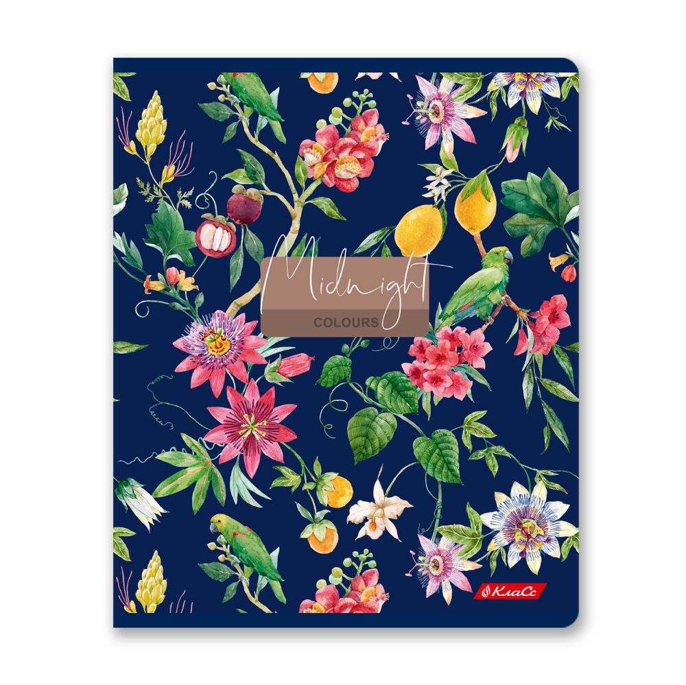 Тетрадь ученическая общая, выборочные блёстки, A5+ 80 л. на скобе 65 г/м², белизна 100%, 5 шт, клетка в термоусадочной пленке, 000483 Вальс цветов, Светоч 80ТСК5_5_2_1