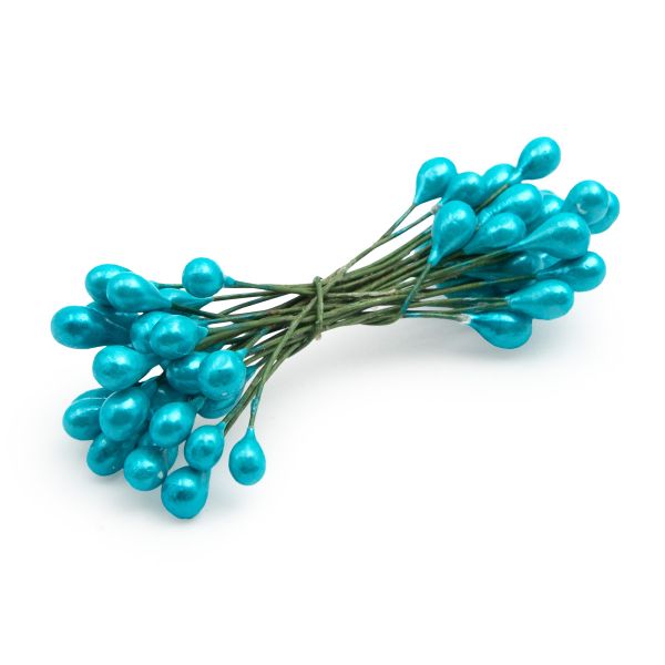 Тычинки для искусственных цветов 0,5х6см, вес 10гр. (16 бирюзовый), AR561