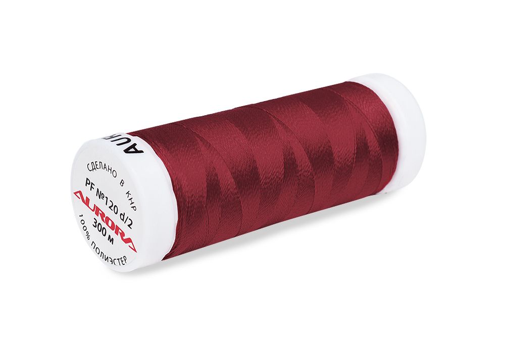 Нитки для креативных работ Aurora №120, 300 м, цв. PF196, 5 катушек