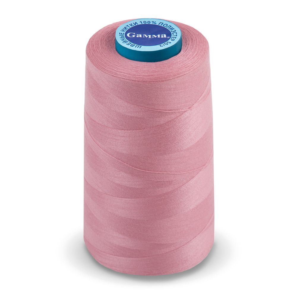 Нитки универсальные Gamma 50/2, 4570 м (5000 ярд) / 1 кат., 153 серо-розовый