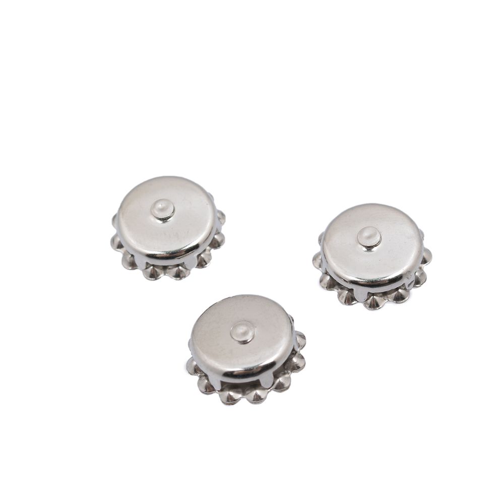 Стразы пришивные в цапах стекло арт.MS.09.S цв.шампанское 11,8 мм, уп. 100 шт