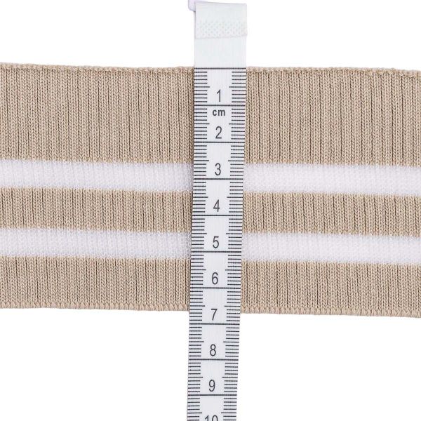 Подвяз (довяз) трикотажный с прозрачными вставками 6 см / 1 метр, бежевый, 3AR2880