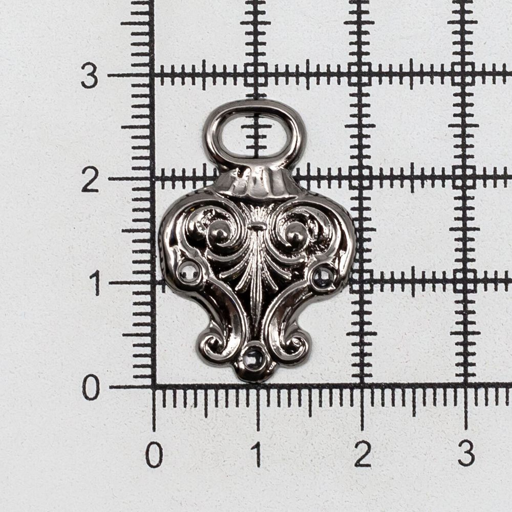 Крючки пришивные декоративные 50х19 мм, металл, чер.никель, 10 шт, BIG