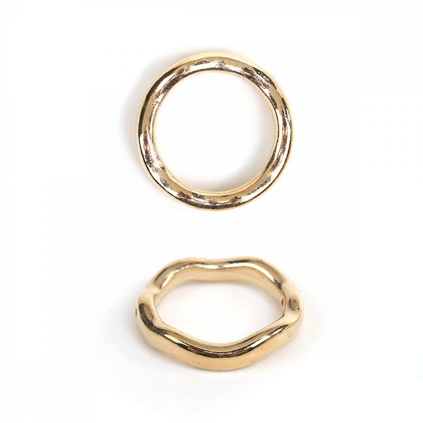 Бусины пластик под металл ⌀23 мм, 5021 цв.золото, 50 г, Ideal