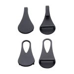 Крючки пришивные декоративные 17.5х68 мм, черная резина, 10 шт