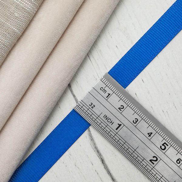 Лента репсовая (в рубчик) 12.0 мм, 155 василек, уп.18,28 м