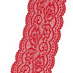 Кружево эластичное (стрейч) 100 мм / 13.71 метров, C820 красный