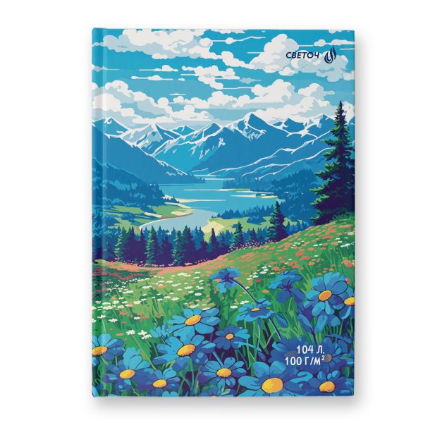 Артбук (скетчбук), глянцевая ламинация, блок белый, 7Бц, A5 100 г/м², сшивка 104 л. 4 шт, Магические Краски жизни 01647, Светоч А238