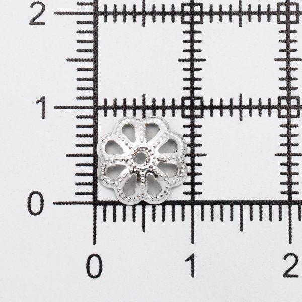 Шапочка для бусин, 10мм 50 шт/упак, Astra&Craft (Никель), 4AR198