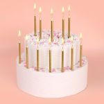 Набор свечей для торта 28.8 г 0.5 см, 12х24 шт, 01_под золото, Boomzee BCD-41