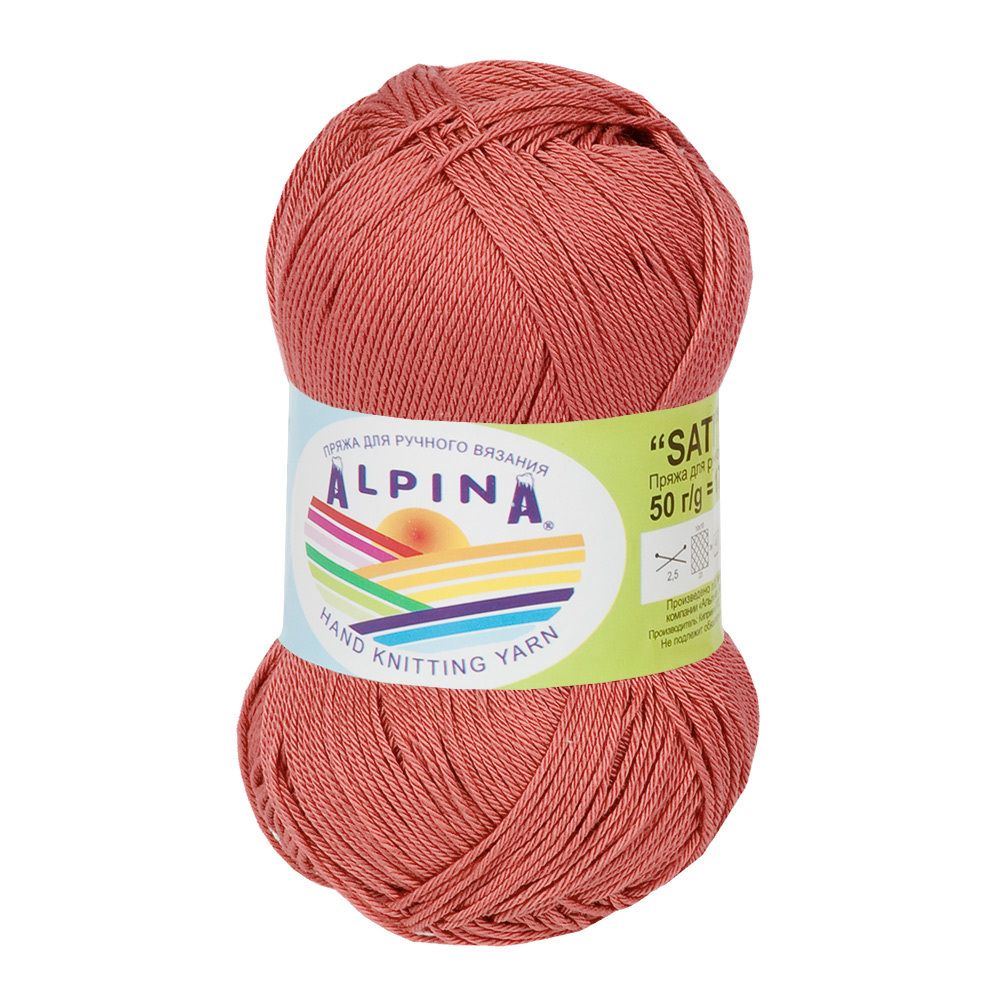 Пряжа Alpina Sati / уп.10 мот. по 50г, 170м, 027 т.розовый