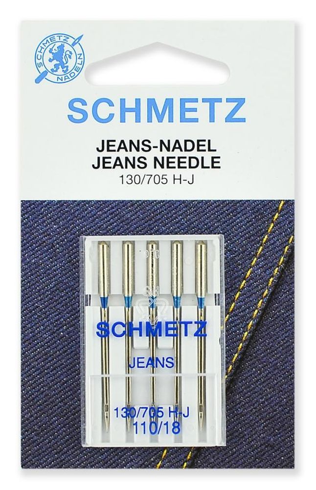 Иглы для швейных машин для джинсы Schmetz №110, 5шт, 22:30.FB2.VFS, 10 блист.