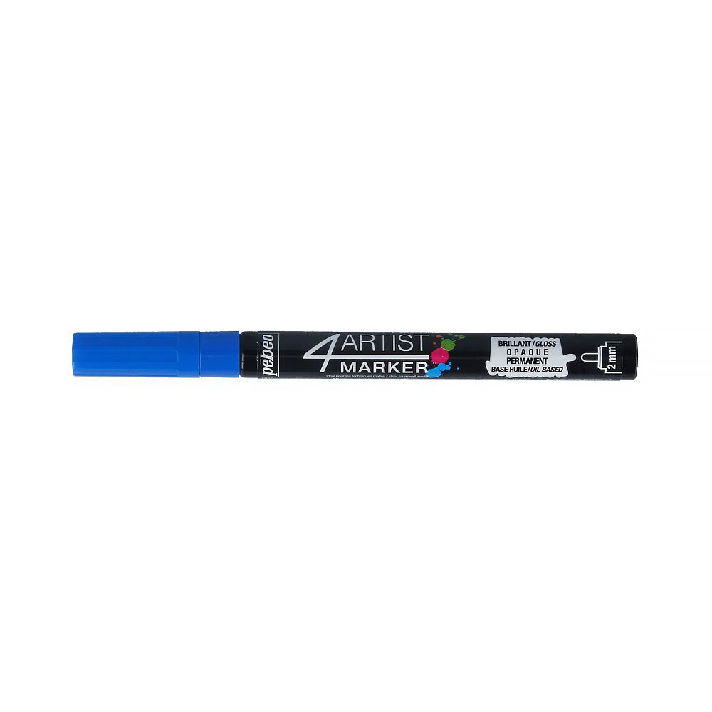 Маркер художественный 4Artist Marker на масляной основе 2 мм, перо круглое 6 шт, 580010 синий, Pebeo