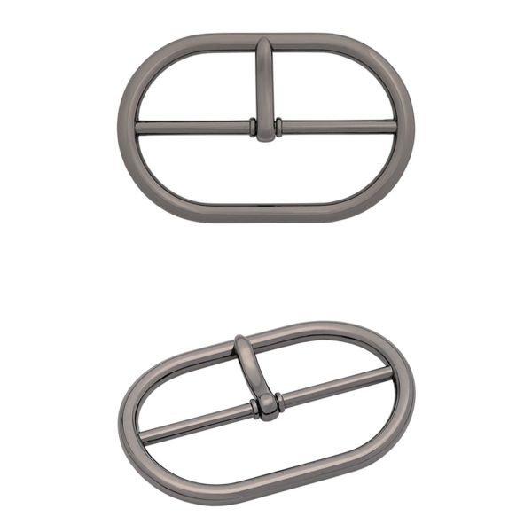 Пряжка овальная 50 мм, металл (Pewter олово (черный никель)), МВ_2301, 6 шт