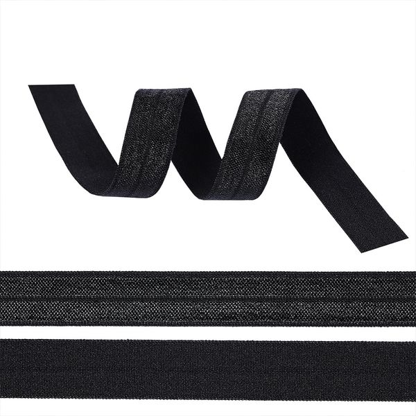 Резинка бельевая (окантовочная) блестящая 15.0 мм / 50 метров, F322 черный