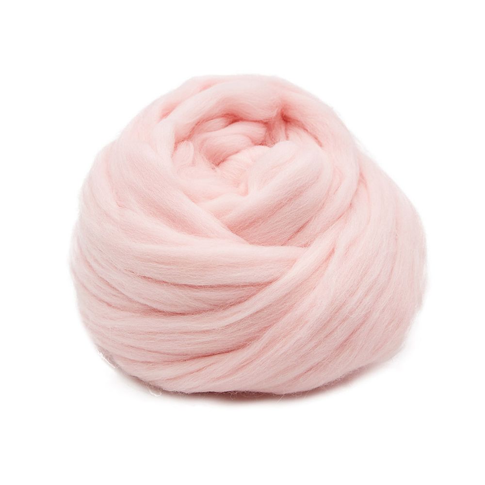 Шерсть для валяния Троицкая тонкая 1х100 г (до 23 мкр), 180 светлая бегония
