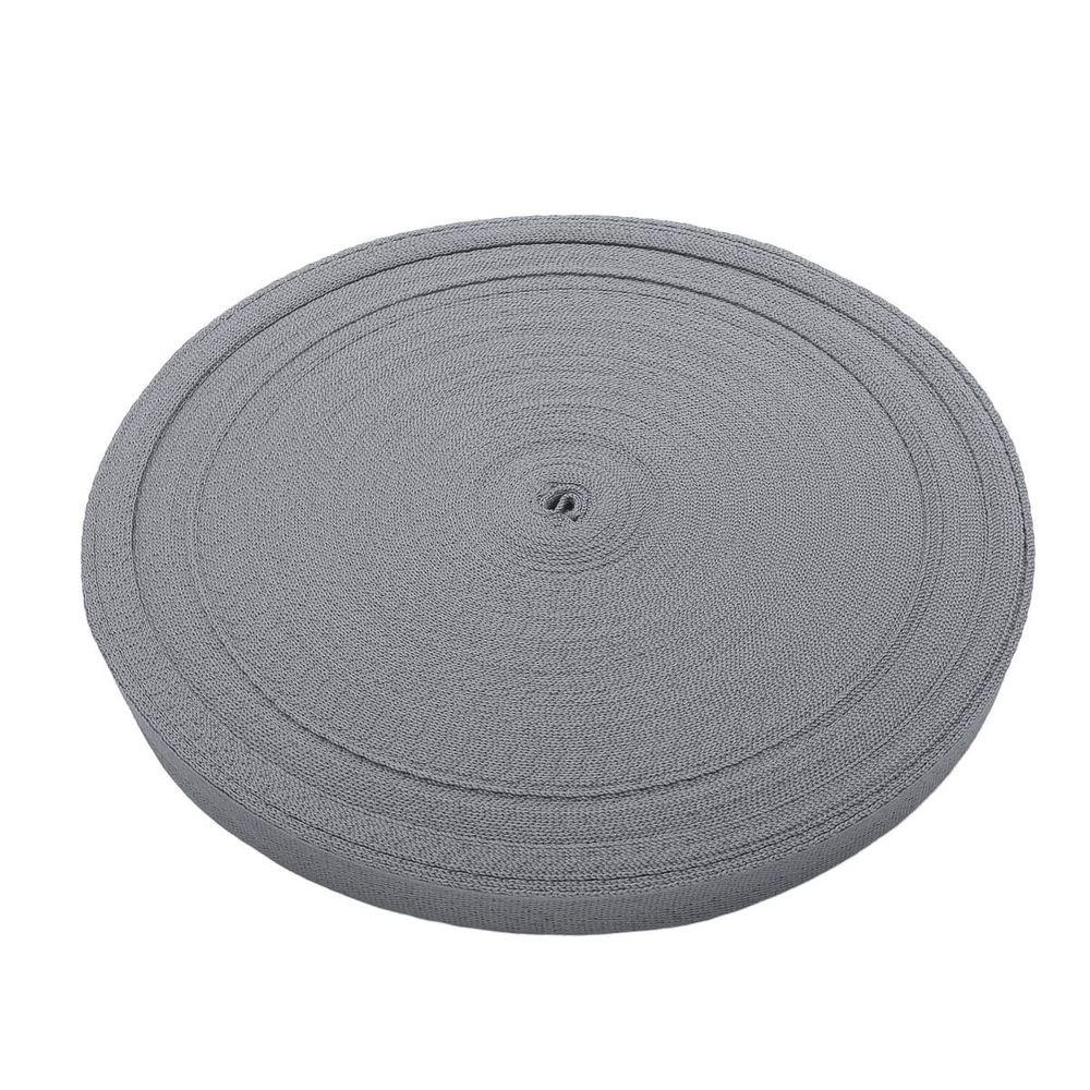 Тесьма (лента) киперная 20 мм / 50 метров, 6 г/м, 100% полиэфир, 15 серый