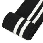 Подвяз (довяз) трикотажный 6.0х80 см, черный с белыми полосами, 100% п/э, 5 штук