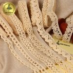 Набор вязаного кружева Kruzhevo №4 цв.молочный (6 дизайнов по 2м)