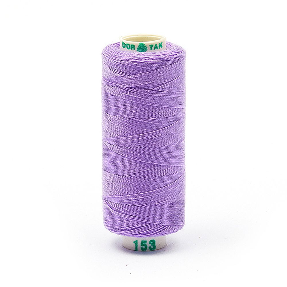 Нитки швейные бытовые Dor Tak 40/2, 366 м / 10 кат., 153 сиреневый