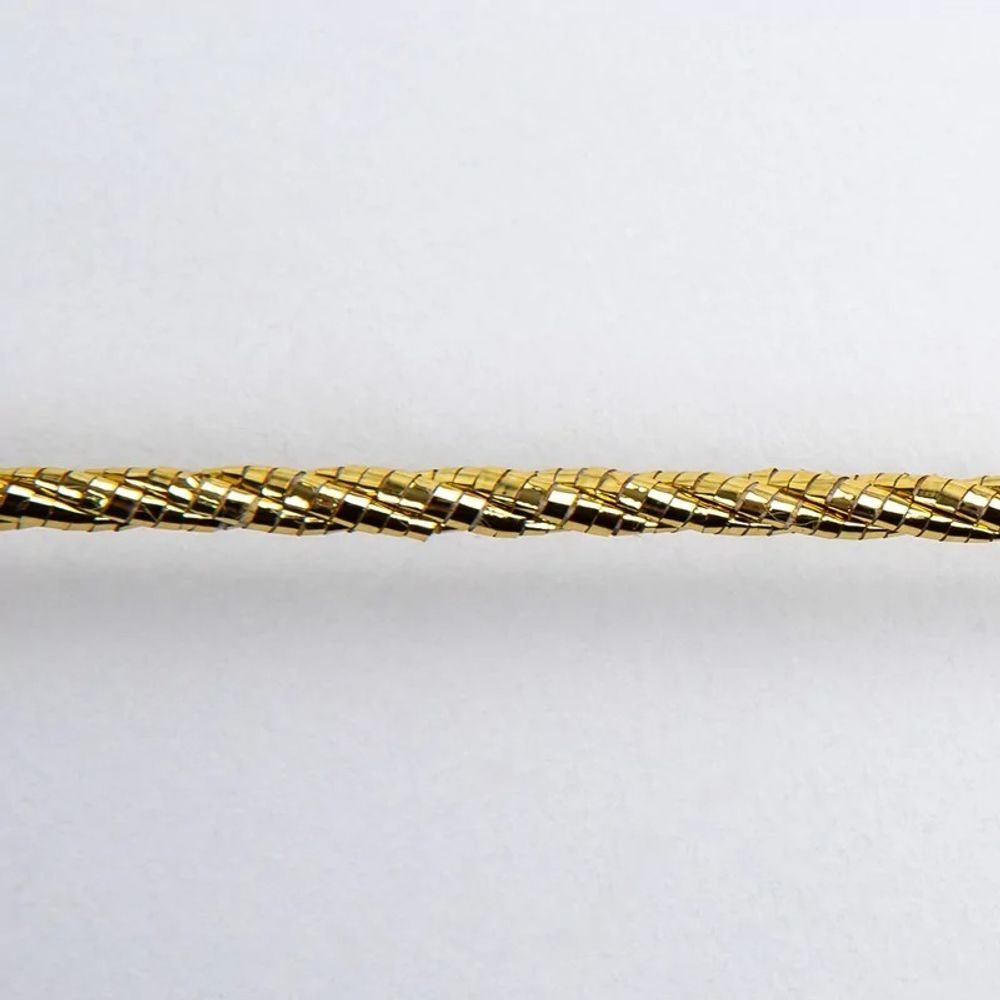 Шнур витой ⌀2.5 мм / 100 метров, метанит, цв.золото