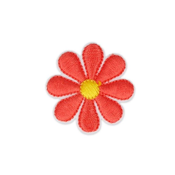 Термоаппликация №04/5, 5 шт, №1580E цветок красный 3.5х3.5 см, Gamma