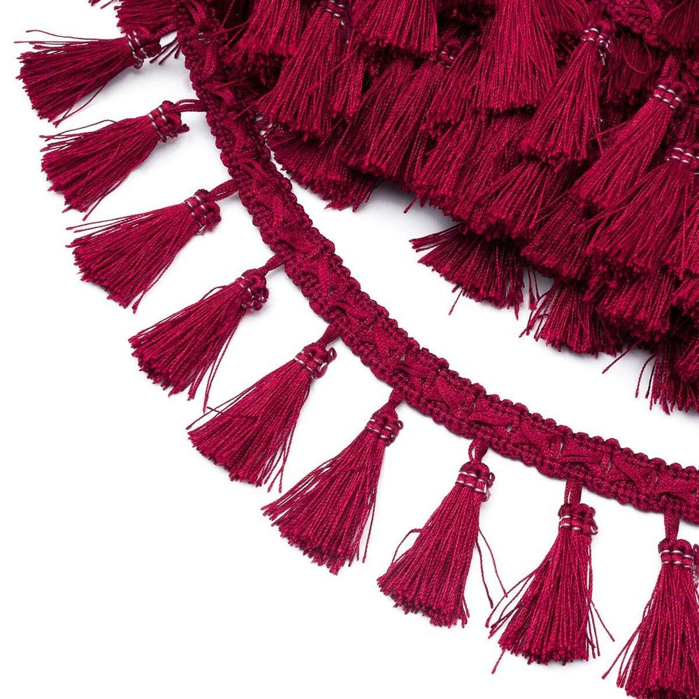 Бахрома отделочная 70.0 мм / 10 метров, с кистями 274 бордо