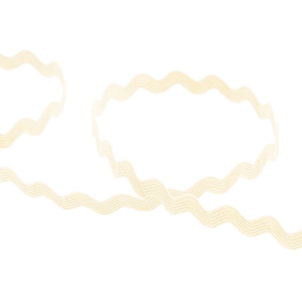 Тесьма отделочная зигзаг 5 мм, 30 м, 084 кремовый, Gamma JZ-5