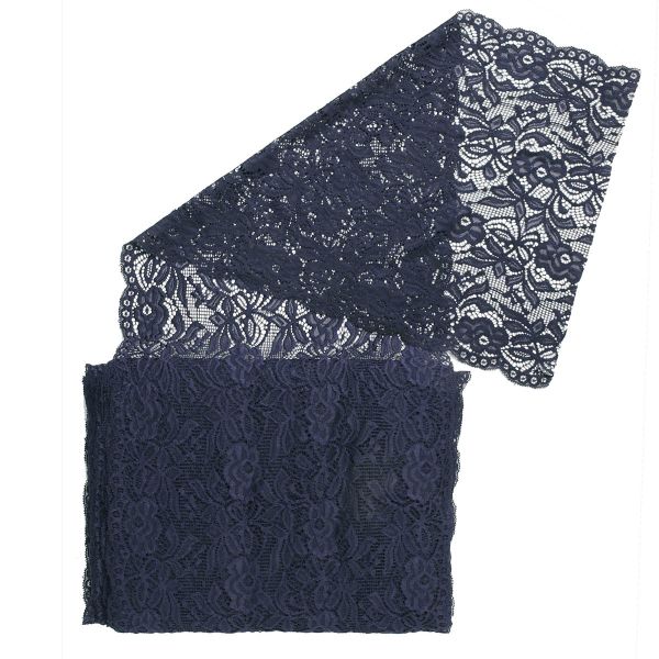 Кружево бельевое эластичное 300 мм / 13.72 м, цв. C147 т.синий
