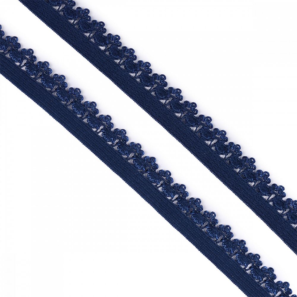 Резинка бельевая (ажурная) 12 мм / 100 метров, S919 синий сапфир