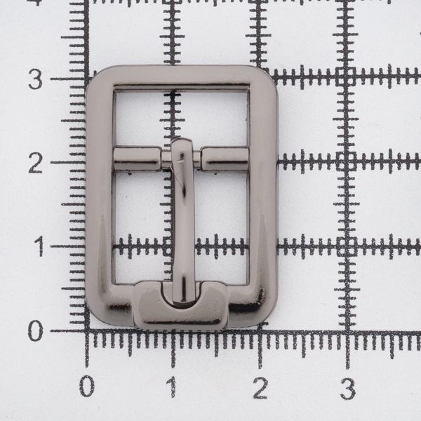 Пряжка ременная металл 15 мм, чер.никель, 10 шт