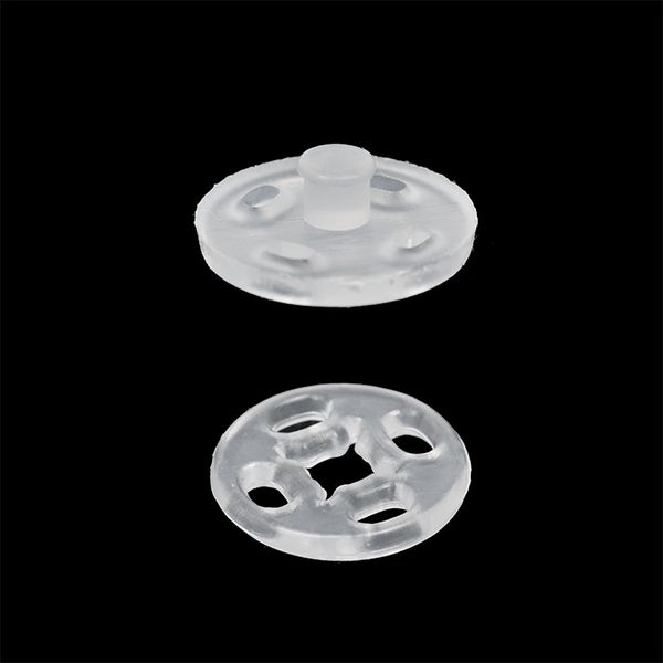 Кнопка пришивная пластиковая 10 мм, цв. прозрачный уп. 200 шт, PSB