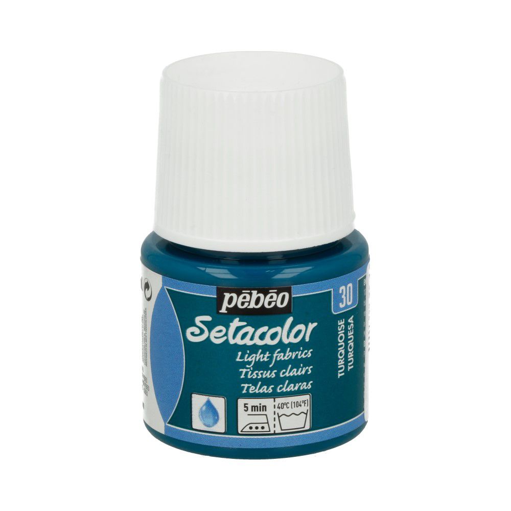 Краска для светлых тканей Setacolor 45 мл 329-030 бирюзовый, Pebeo