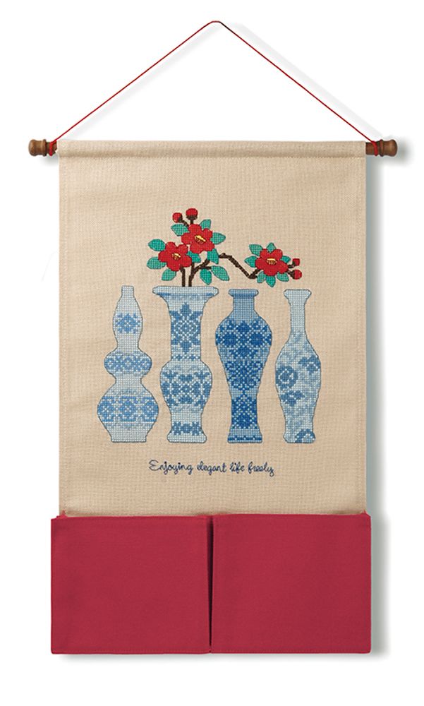 XIU Crafts, настенный органайзер Цветок и ваза, 40х25 см