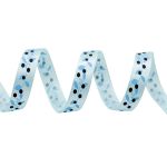 Лента атласная с рисунком 15.0 мм / 22.5±1 метров, Ягодная ветвь, голубой, Globus