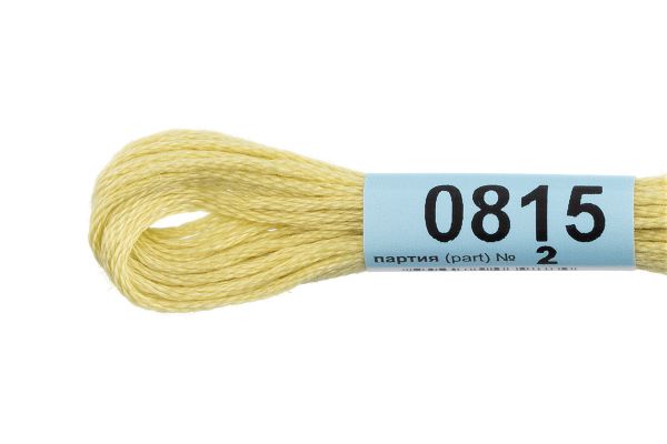 Мулине Gamma 100% хлопок, цв.0815 бл.желтый, 24 мотка по 8 метров