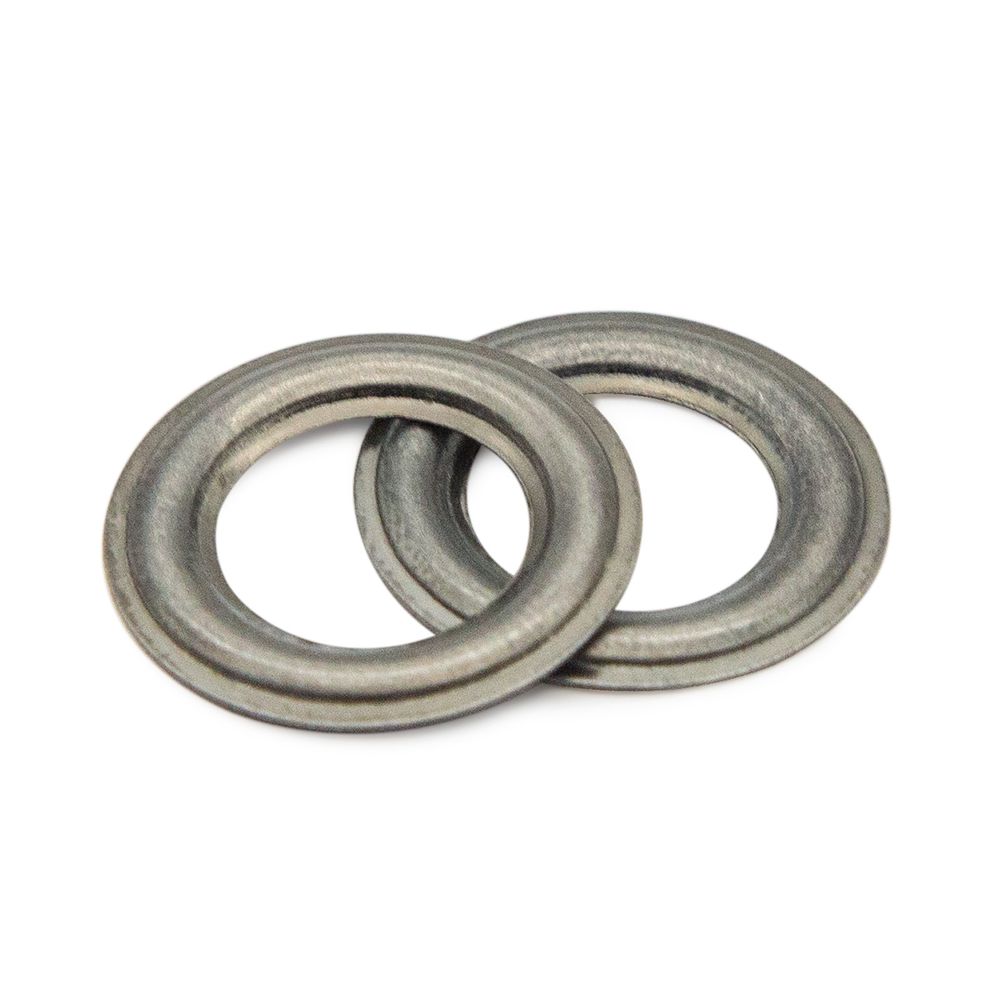 Люверсы металл ⌀_8.0 мм (внутр.), латунь, цв.т.сер. плоский, 50 шт, Protos