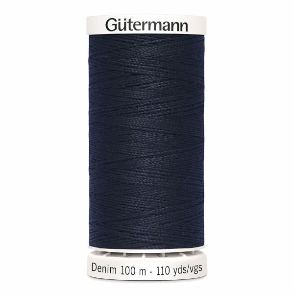 Нитки для джинсовых тканей Gutermann Denim 50, 100м, 6950 т.синий, 5 катушек