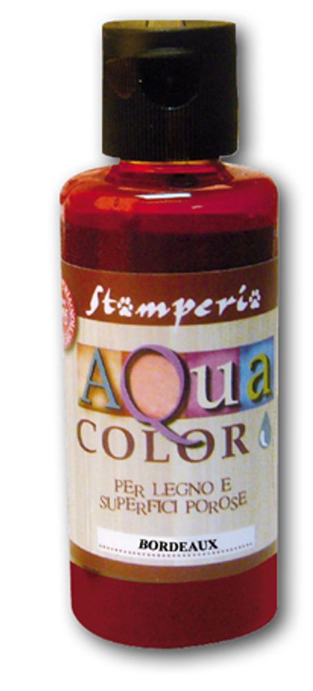 Краска на водной основе Aquacolor, вишневый, Stamperia