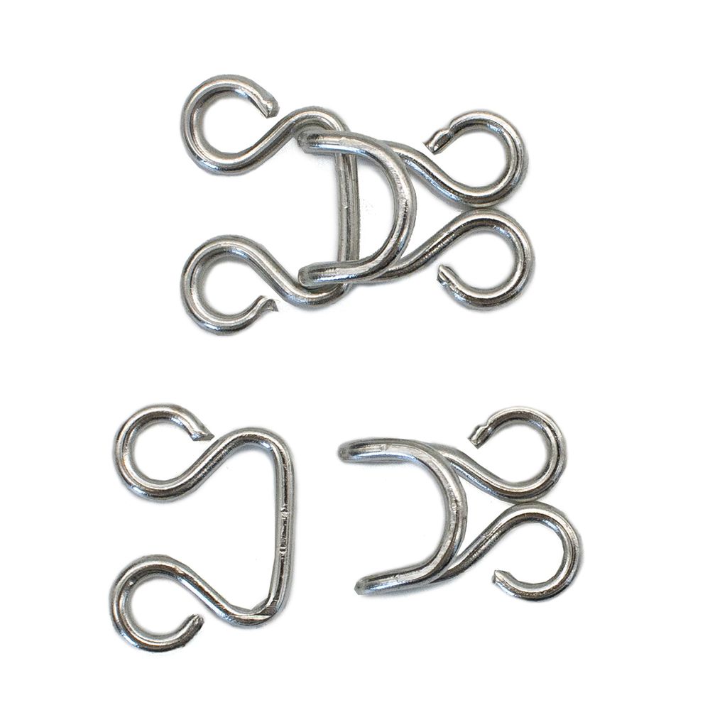 Крючки пришивные 20х15 мм, никель мет, 50 шт, BIG