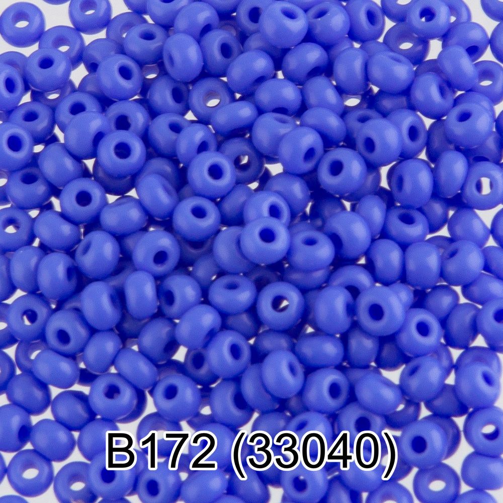 Бисер Gamma 10/0 (2.3 мм), 150 г (10х5 г), B172 голубой, 33040, круглый 2
