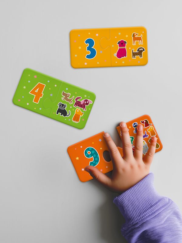 Пазлы-пары для малышей Считаем собачек 22 элемент, Фрея PZL-BК-015