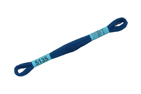 Мулине Gamma 100% хлопок, цв.5135 васильковый, 24 мотка по 8 метров