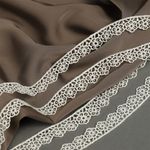 Кружево гипюр (плетёное) 15 мм цв.02 молочный, 9м, Kruzhevo